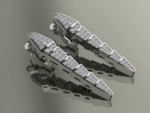 Snake Bulgari Earrings Printable Model Jewelry Gold Luxury 3D Print Model