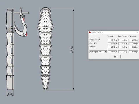 Snake Bulgari Earrings Printable Model Jewelry Gold Luxury 3D Print Model