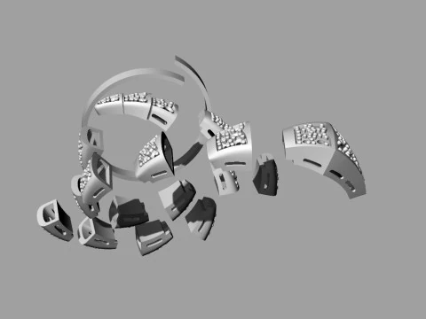 Bulgari Snake Ring Printable Model Jewelry Gold Luxury 3D Print Model