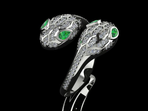 Bulgari Snake Ring Printable Model Jewelry Gold Luxury 3D Print Model