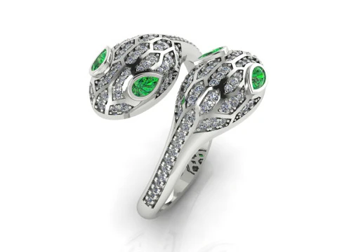 Bulgari Snake Ring Printable Model Jewelry Gold Luxury 3D Print Model