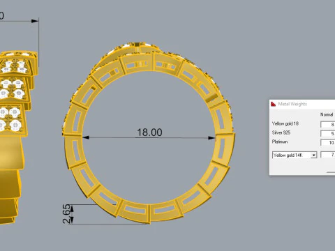 Bulgari Snake Set Printable Model Jewelry Gold Luxury 3D Print Model