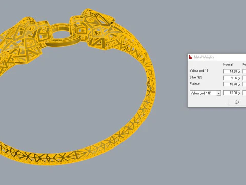 Panther Bracelet Printable Model Jewelry Gold Luxury 3D Print Model