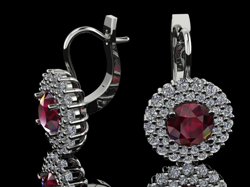 Elegant Earrings Printable Model Jewelry Gold Luxury 3D Print Model .c4d .max .obj .3ds .fbx .stl .blend