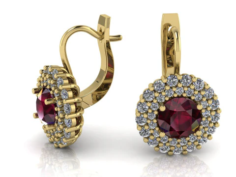 Elegant Earrings Printable Model Jewelry Gold Luxury 3D Print Model