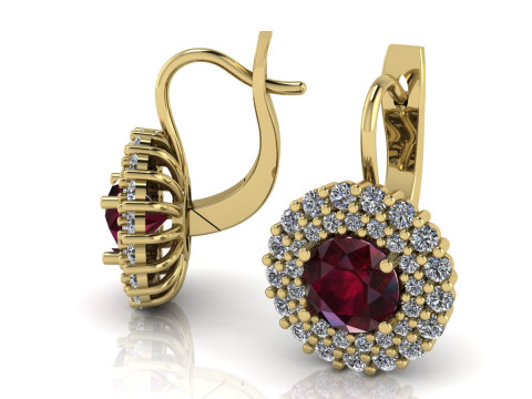 Elegant Earrings Printable Model Jewelry Gold Luxury 3D Print Model