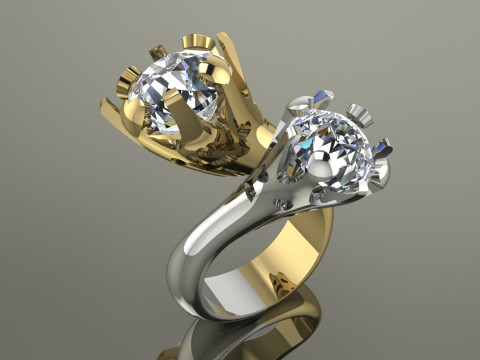 Elegant Ring Printable Model Jewelry Gold Luxury 3D Print Model