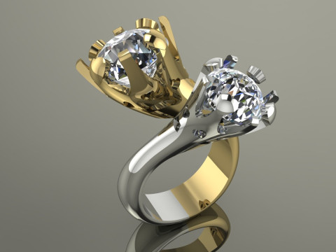 Elegant Ring Printable Model Jewelry Gold Luxury 3D Print Model