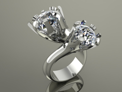 Elegant Ring Printable Model Jewelry Gold Luxury 3D Print Model