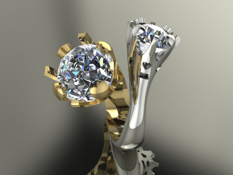 Elegant Ring Printable Model Jewelry Gold Luxury 3D Print Model