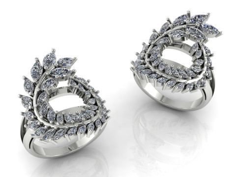 Elegant Ring Printable Model Jewelry Gold Luxury 3D Print Model