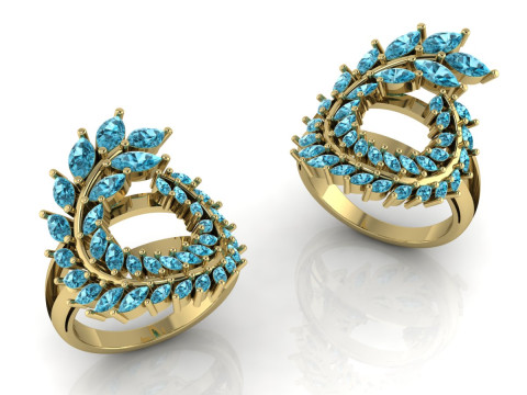 Elegant Ring Printable Model Jewelry Gold Luxury 3D Print Model