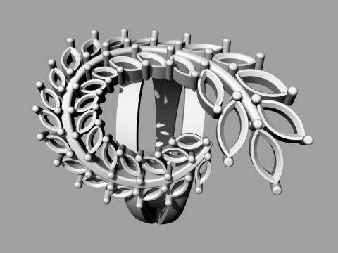 Elegant Ring Printable Model Jewelry Gold Luxury 3D Print Model