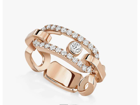 Messika Ring Printable Model Jewelry Gold Luxury 3D Print Model