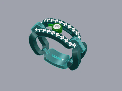 Messika Ring Printable Model Jewelry Gold Luxury 3D Print Model