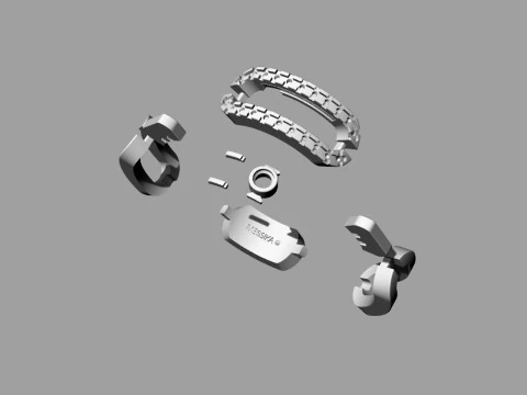 Messika Ring Printable Model Jewelry Gold Luxury 3D Print Model