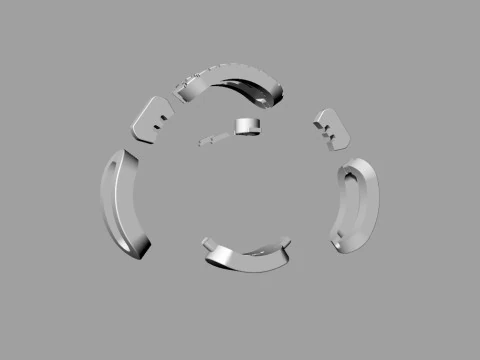 Messika Ring Printable Model Jewelry Gold Luxury 3D Print Model