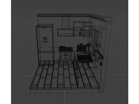 低聚厨房 3D 模型
