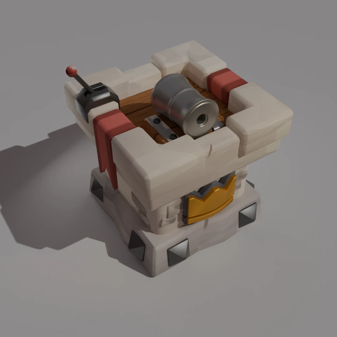 LowPolyTower 3D Model .c4d .max .obj .3ds .fbx .stl .blend