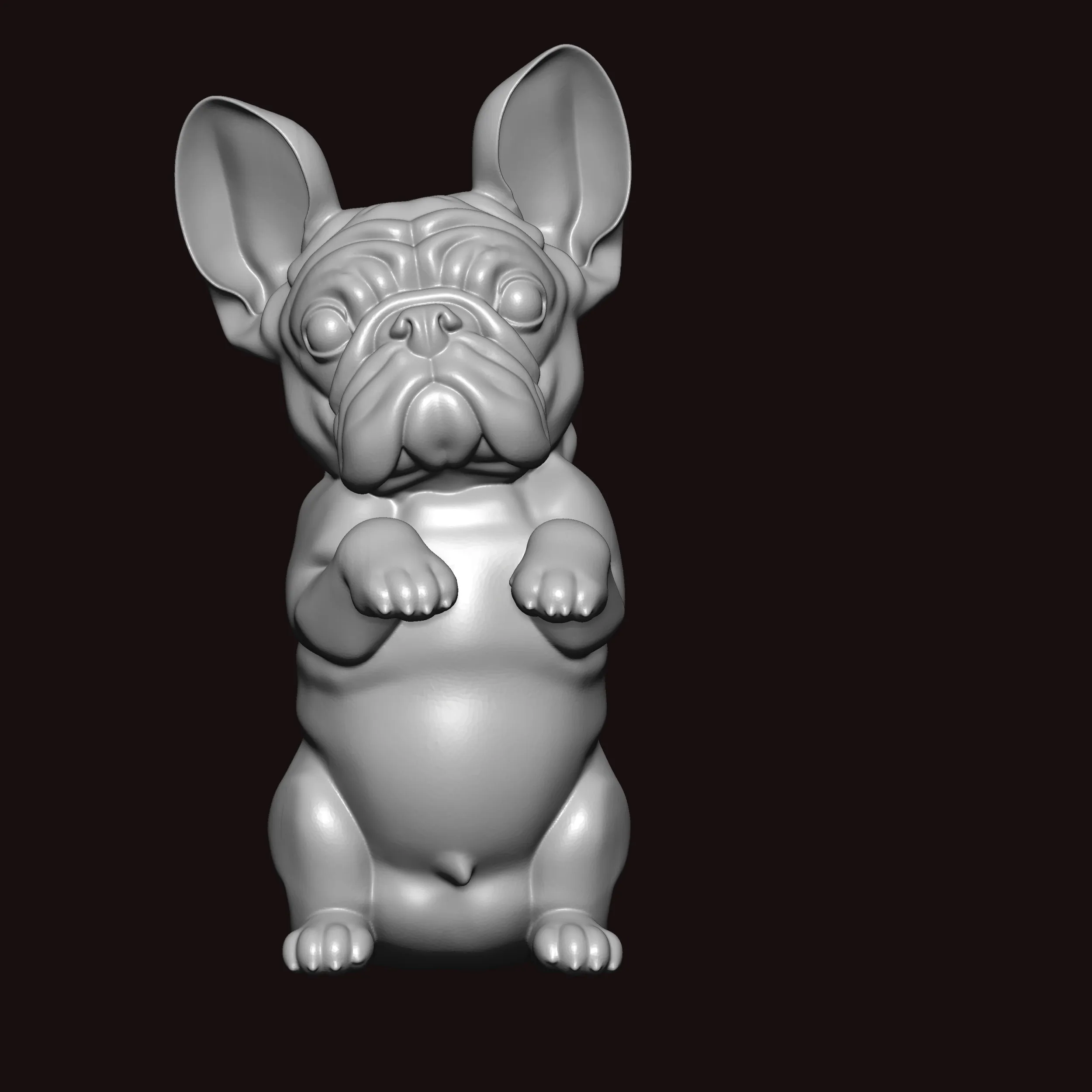 French Bulldog Body 3D Model .c4d .max .obj .3ds .fbx .stl .blend 