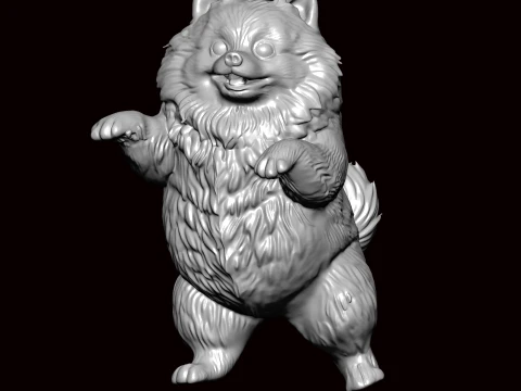 かわいいポメラニアン 3Dモデル