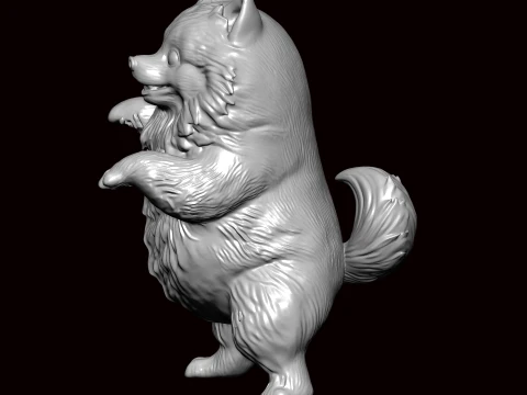 Cute Pomeranian 3D Model