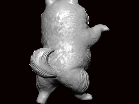Cute Pomeranian 3D Model