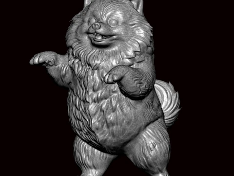 Cute Pomeranian 3D Model
