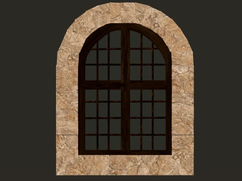 Medieval Windows Modular Set 1-2-4K PBR 7 Models 3D Model