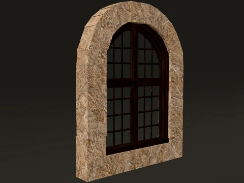 Medieval Windows Modular Set 1-2-4K PBR 7 Models 3D Model