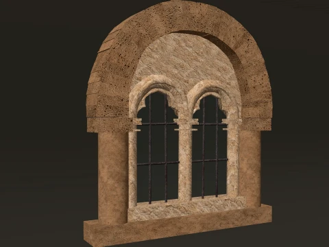 Medieval Windows Modular Set 1-2-4K PBR 7 Models 3D Model
