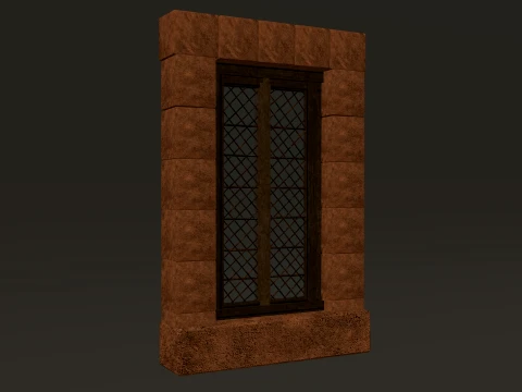 Medieval Windows Modular Set 1-2-4K PBR 7 Models 3D Model
