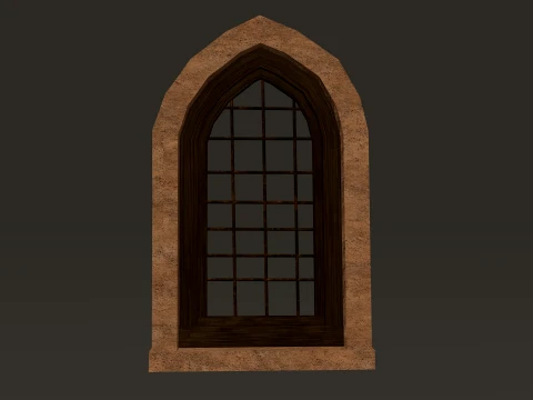 Medieval Windows Modular Set 1-2-4K PBR 7 Models 3D Model