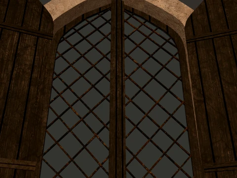 Medieval Windows Modular Set 1-2-4K PBR 7 Models 3D Model