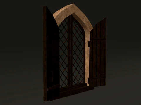 Medieval Windows Modular Set 1-2-4K PBR 7 Models 3D Model