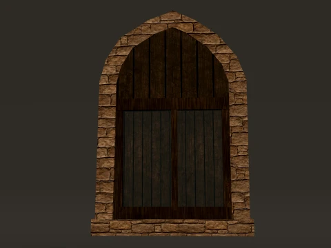Medieval Windows Modular Set 1-2-4K PBR 7 Models 3D Model