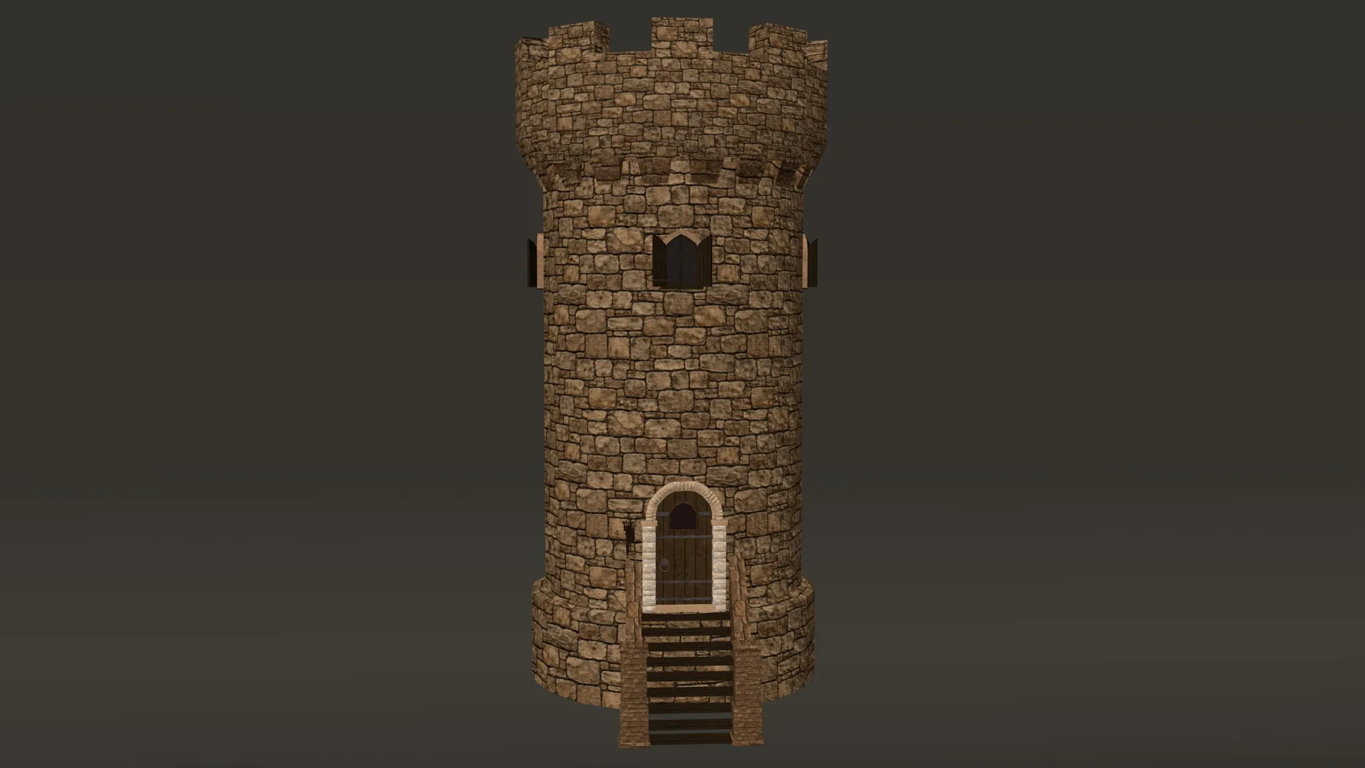 Tour Ronde Petit PBR 1-2-4K Modèle 3D .c4d .max .obj .3ds .fbx .stl .blend 
