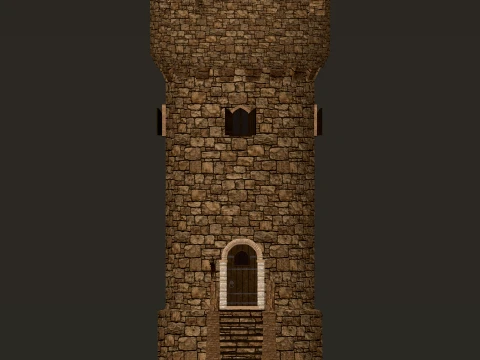 Tour Ronde Petit PBR 1-2-4K Modèle 3D