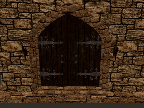 Tower Square Battlement PBR 1-2-4K 3D Model
