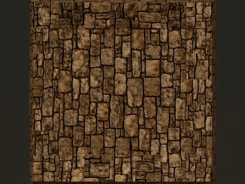 Tower Square Battlement PBR 1-2-4K 3D Model