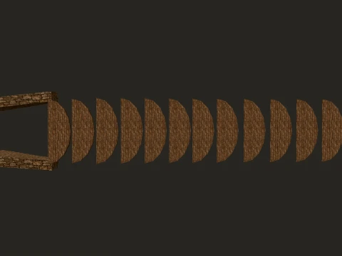 Round Tower Small Turrets PBR 1-2-4K 3D Model