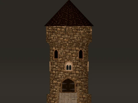 Rond breed torendak PBR 1-2-4K 3D Model