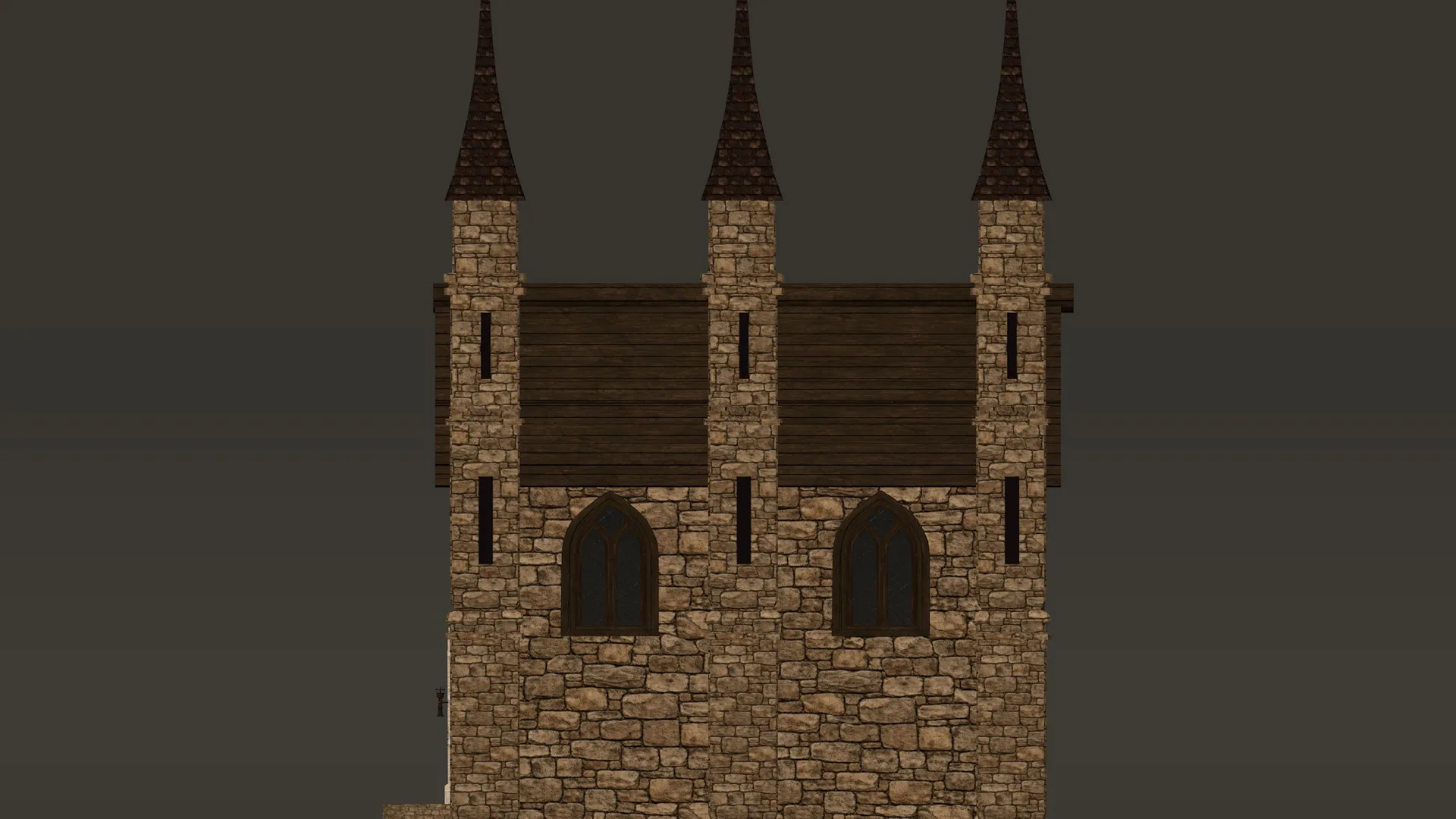 タワーゲートハウス PBR 1-2-4K 3Dモデル .c4d .max .obj .3ds .fbx .stl .blend