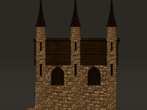 Tower Gatehouse PBR 1-2-4K 3D Modell