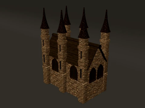 タワーゲートハウス PBR 1-2-4K 3Dモデル