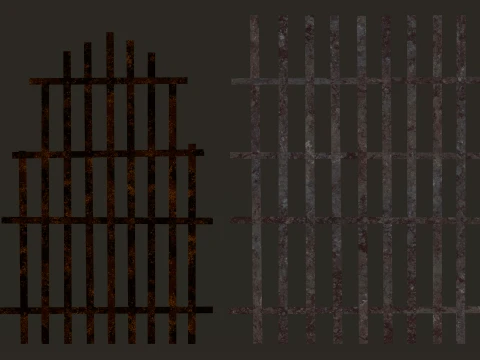Medieval Doors Modular Pack 1-2-4K PBR 8 models 3D Model