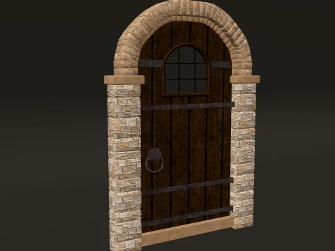 Medieval Doors Modular Pack 1-2-4K PBR 8 models 3D Model