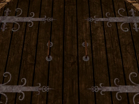 Medieval Doors Modular Pack 1-2-4K PBR 8 models 3D Model