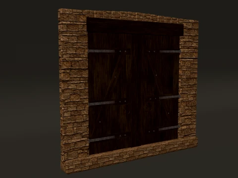 Medieval Doors Modular Pack 1-2-4K PBR 8 models 3D Model
