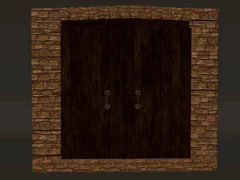 Medieval Doors Modular Pack 1-2-4K PBR 8 models 3D Model